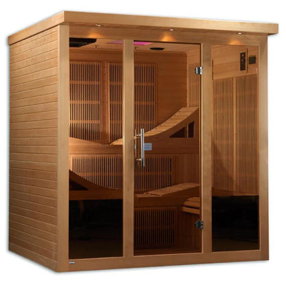 Monaco PureTech™ Near Zero EMF 6 Person Indoor Infrared Sauna with 15” LCD Screen