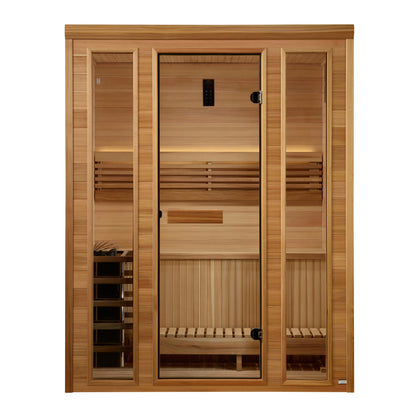 2025 Andermatt Edition 3 Person Indoor Traditional Sauna - Pacific Premium Clear Cedar