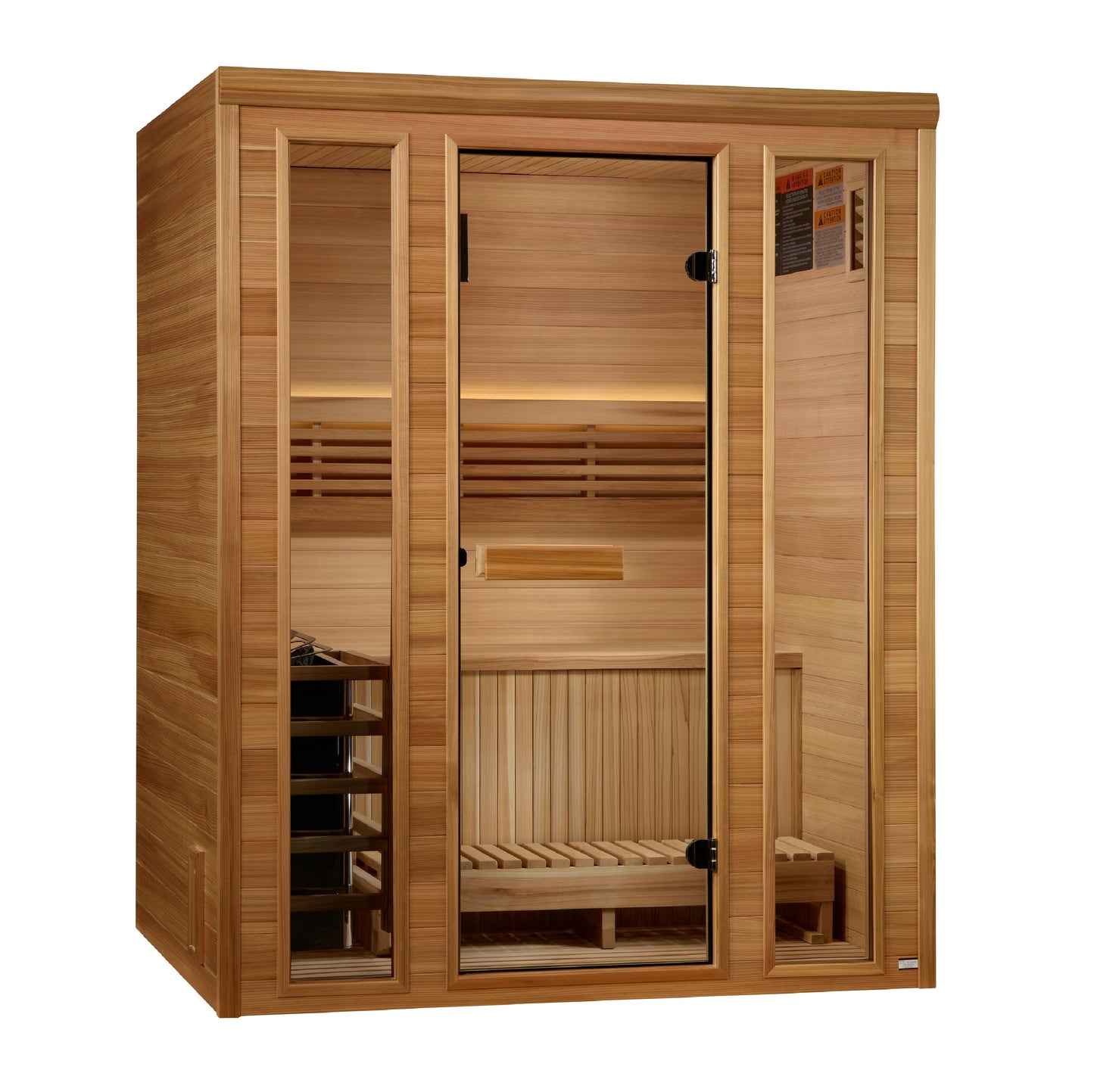 2025 Andermatt Edition 3 Person Indoor Traditional Sauna - Pacific Premium Clear Cedar