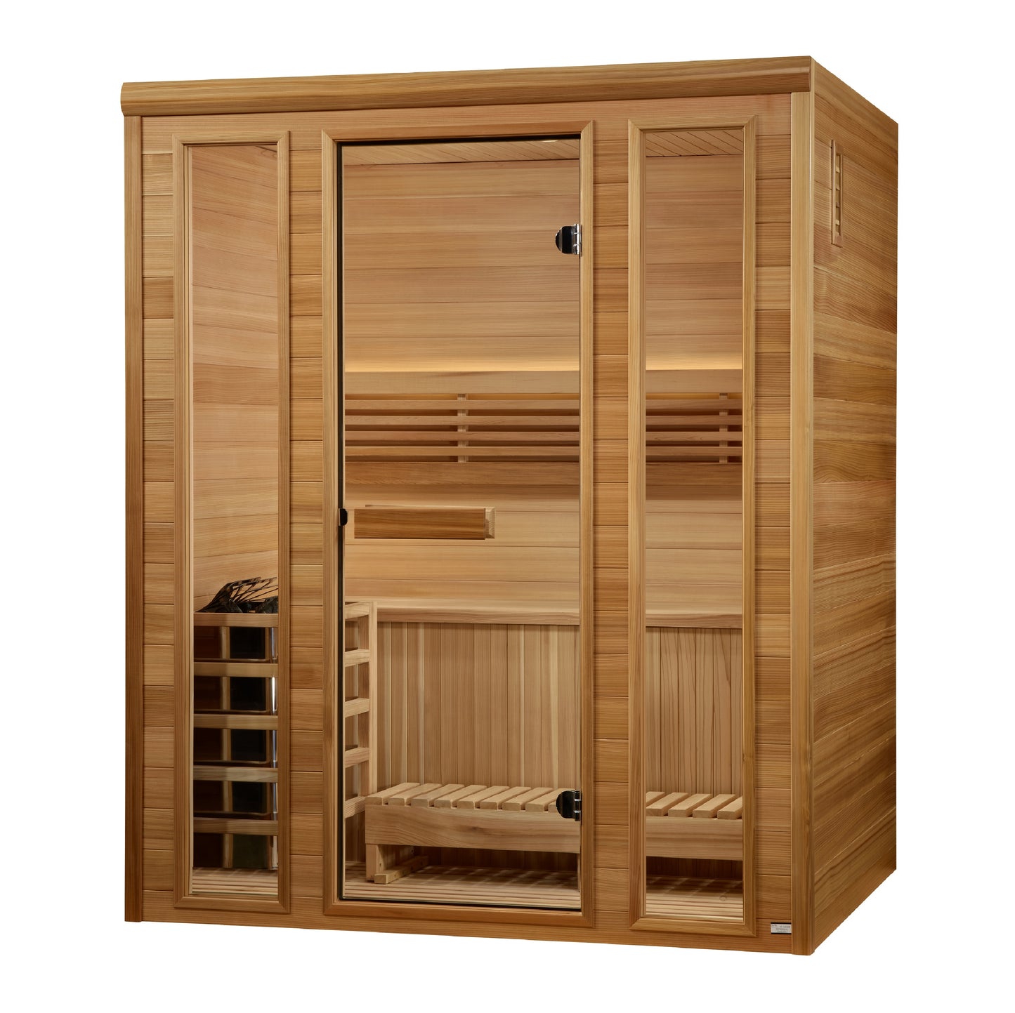 2025 Andermatt Edition 3 Person Indoor Traditional Sauna - Pacific Premium Clear Cedar