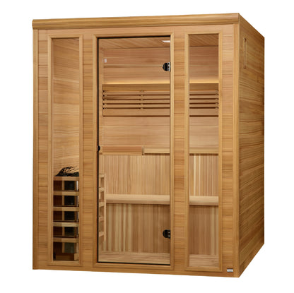 2025 Engelberg Edition 6 Person Indoor Traditional Sauna - Pacific Premium Clear Cedar