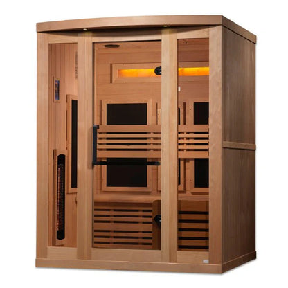 8000 Reserve Series PureTech™ 3 Person Indoor Full Spectrum Infrared Sauna with Himalayan Salt Bar