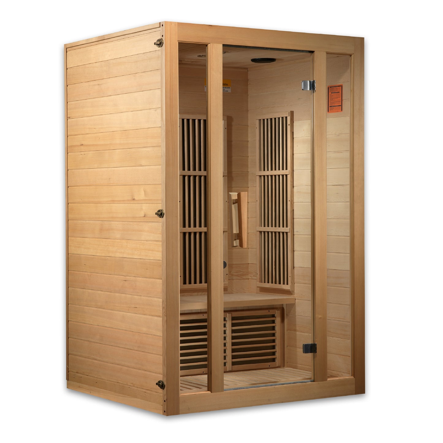 Maxxus Seattle 2 Person Indoor Near Zero EMF FAR Infrared Sauna - Canadian Hemlock