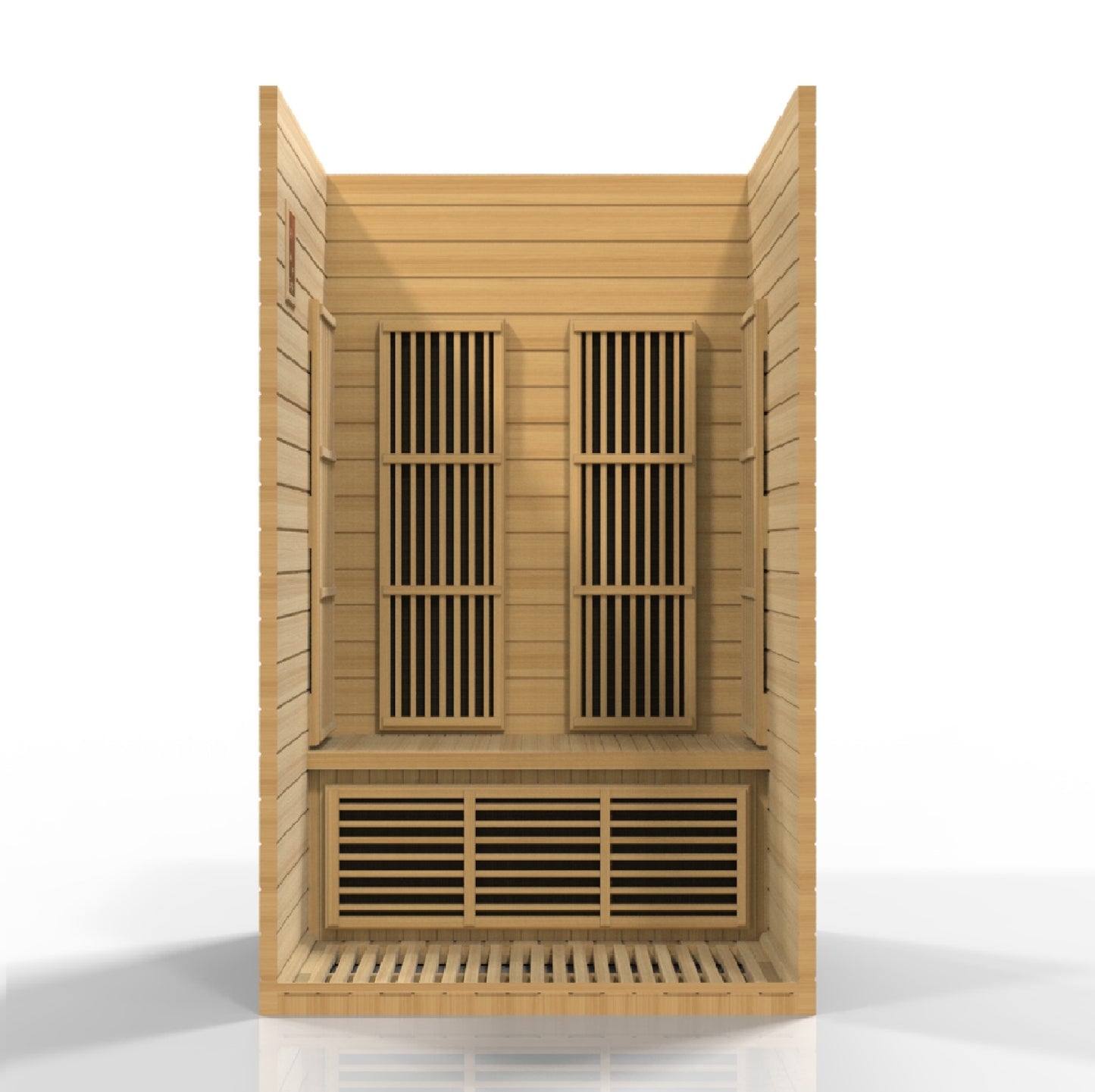 Maxxus Seattle 2 Person Indoor Near Zero EMF FAR Infrared Sauna - Canadian Hemlock