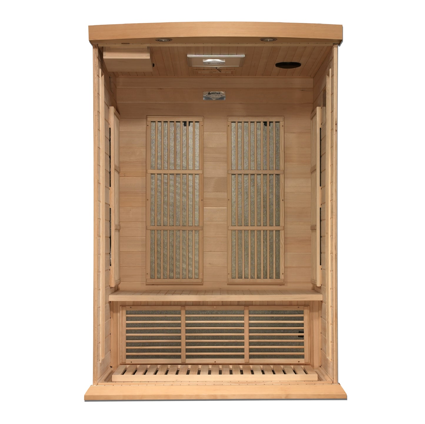 Maxxus 2 Person Indoor Near Zero EMF FAR Infrared Sauna - Canadian Hemlock