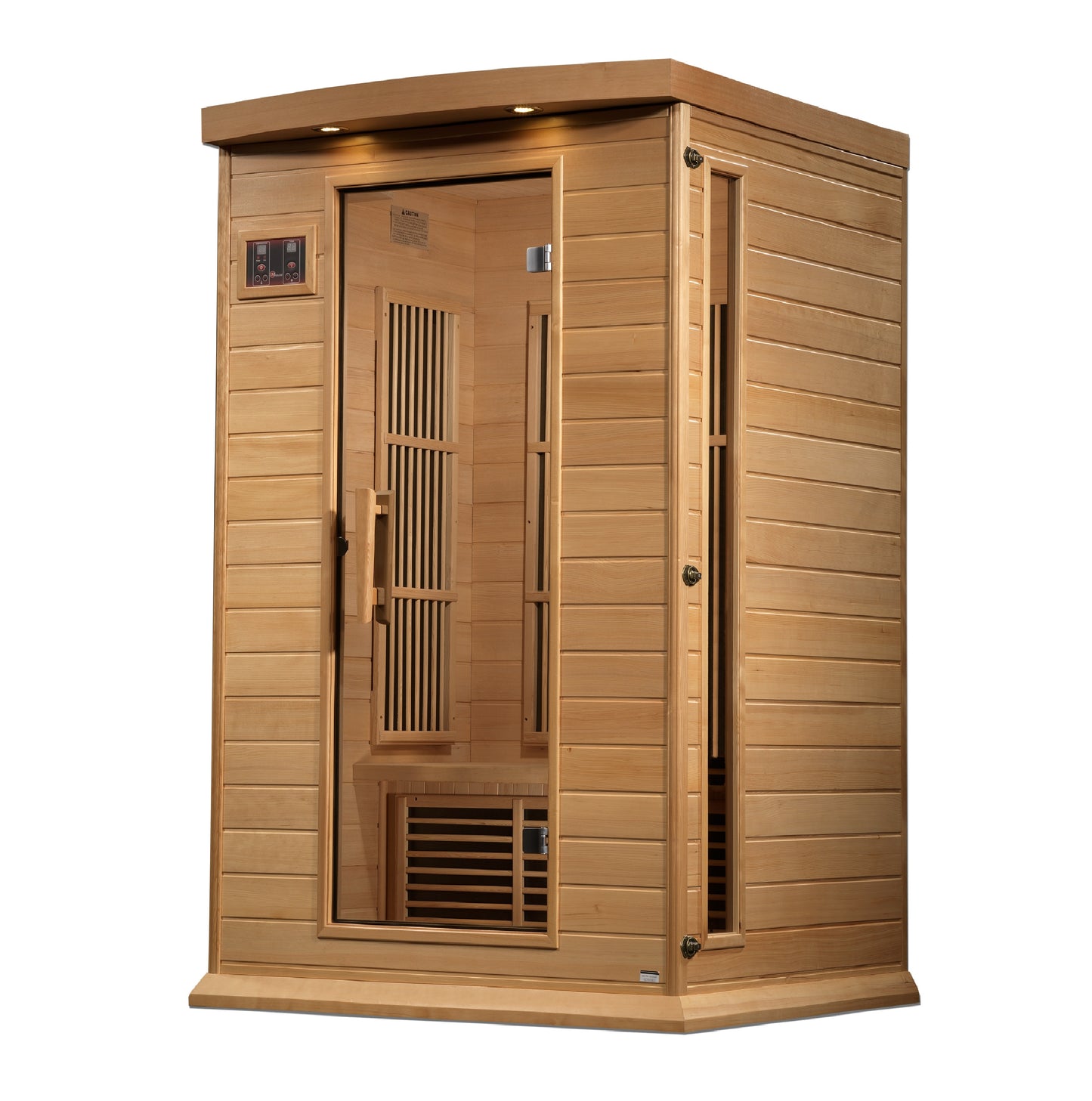 Maxxus 2 Person Indoor Near Zero EMF FAR Infrared Sauna - Canadian Hemlock