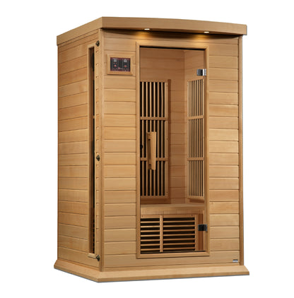 Maxxus 2 Person Indoor Near Zero EMF FAR Infrared Sauna - Canadian Hemlock