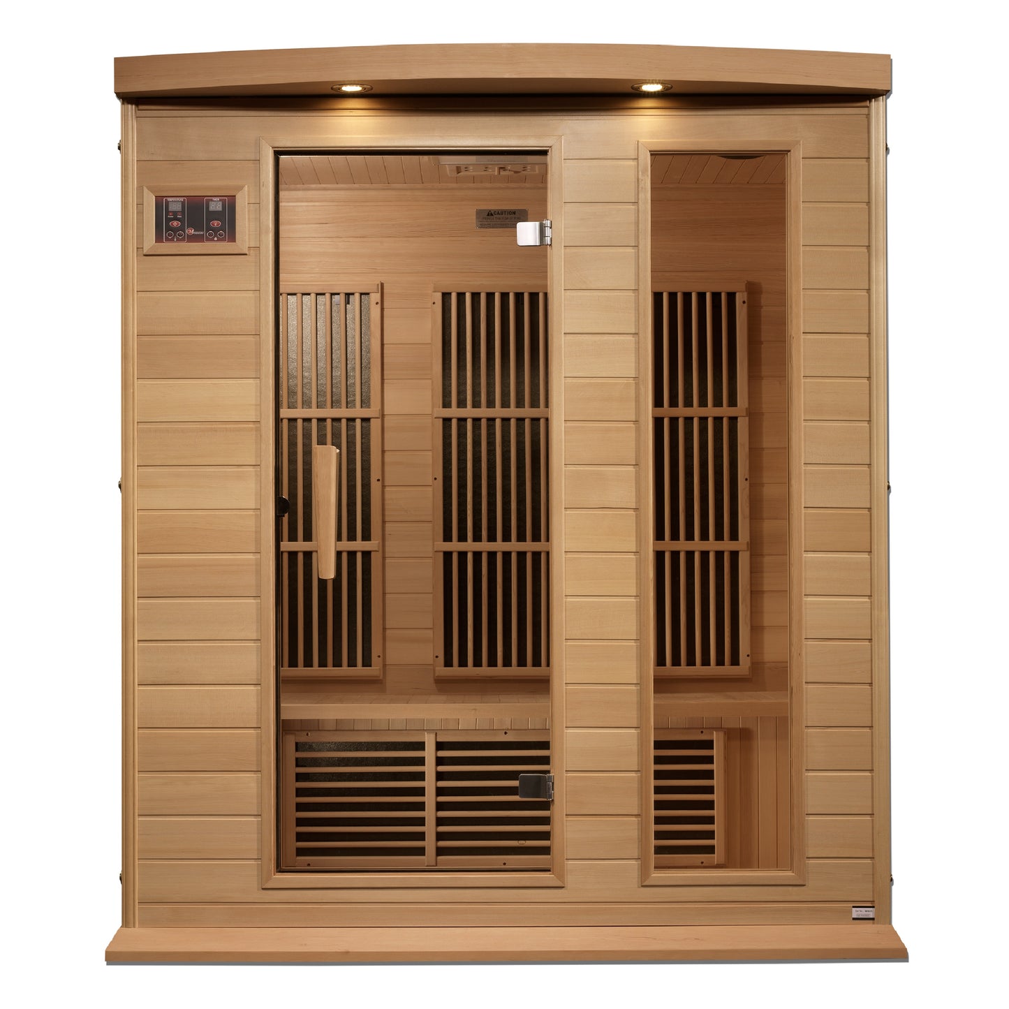 Maxxus 3 Person Indoor Near Zero EMF FAR Infrared Sauna - Canadian Hemlock