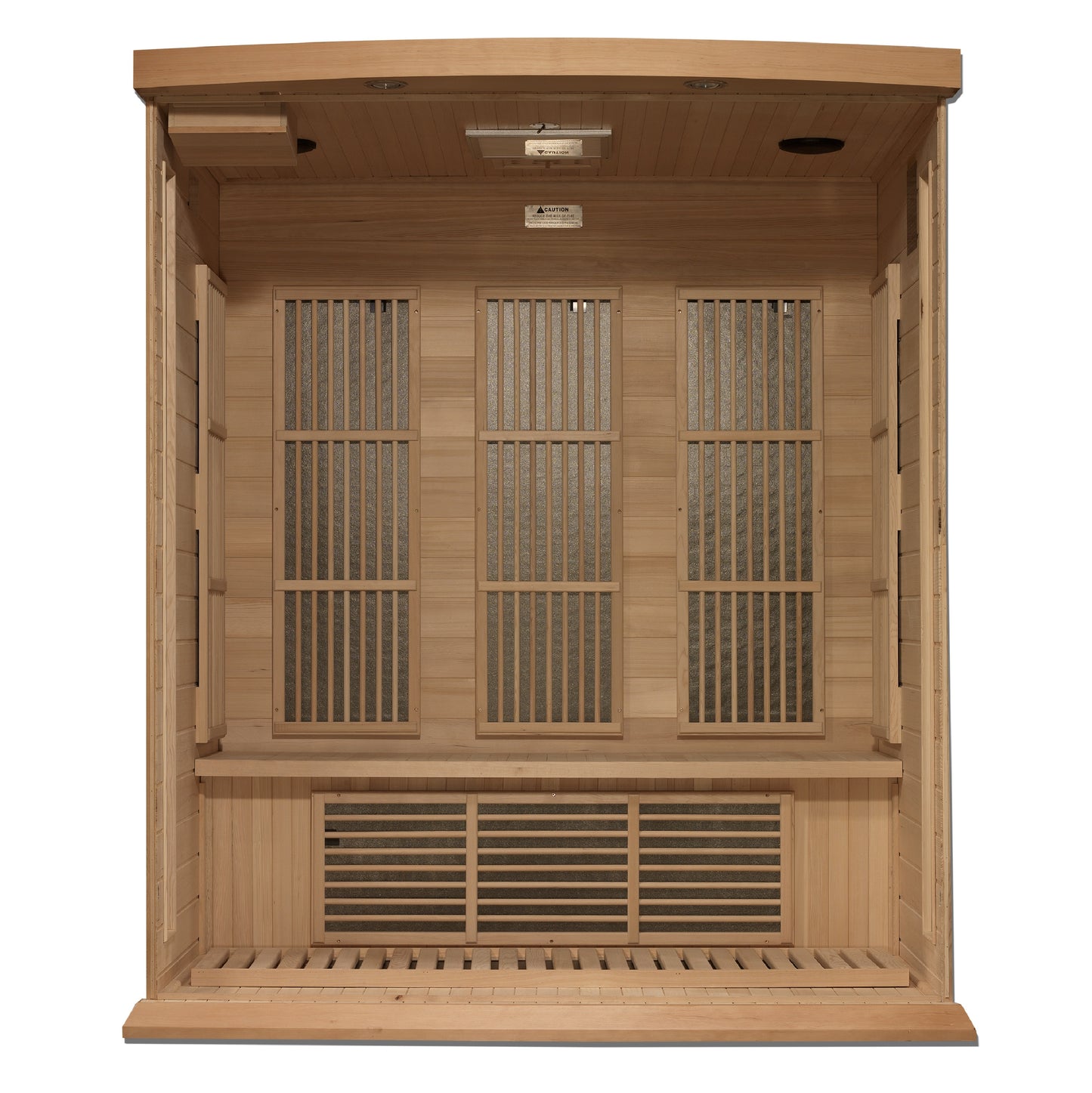 Maxxus 3 Person Indoor Near Zero EMF FAR Infrared Sauna - Canadian Hemlock