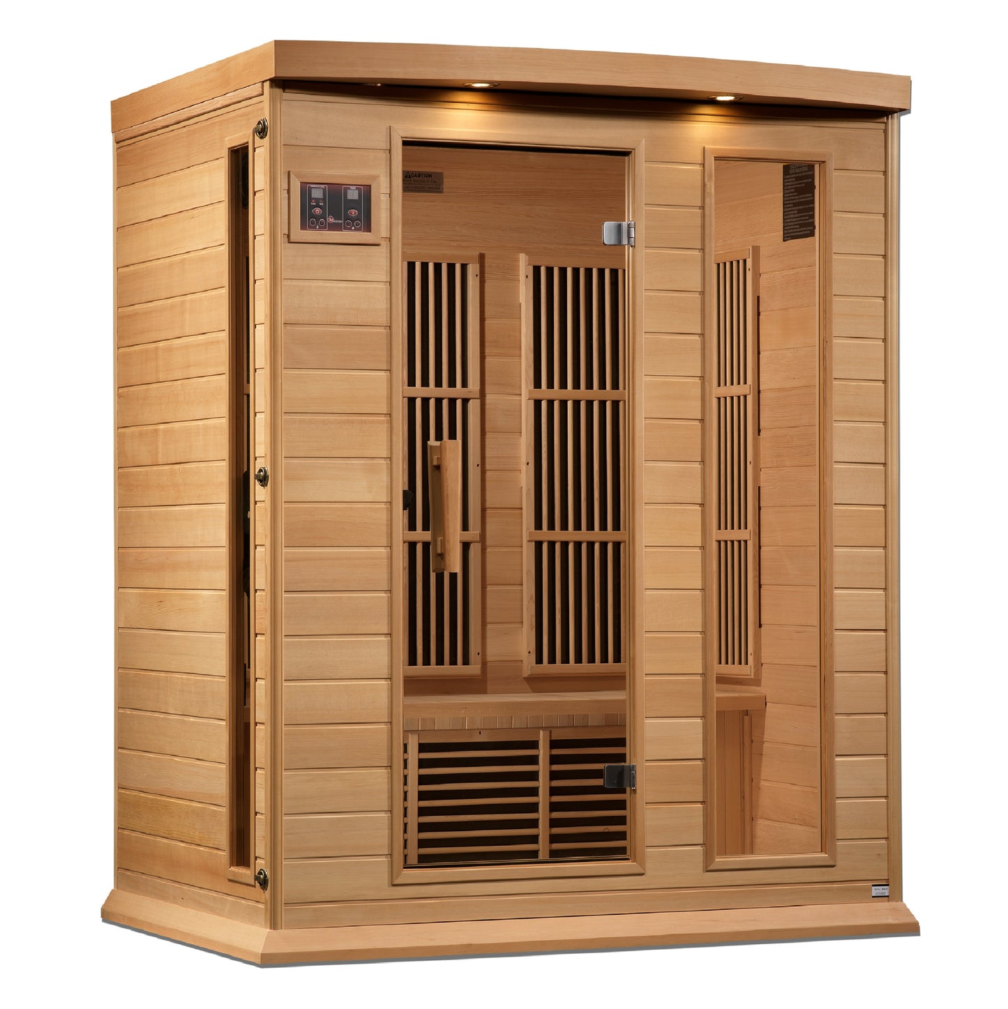 Maxxus 3 Person Indoor Near Zero EMF FAR Infrared Sauna - Canadian Hemlock