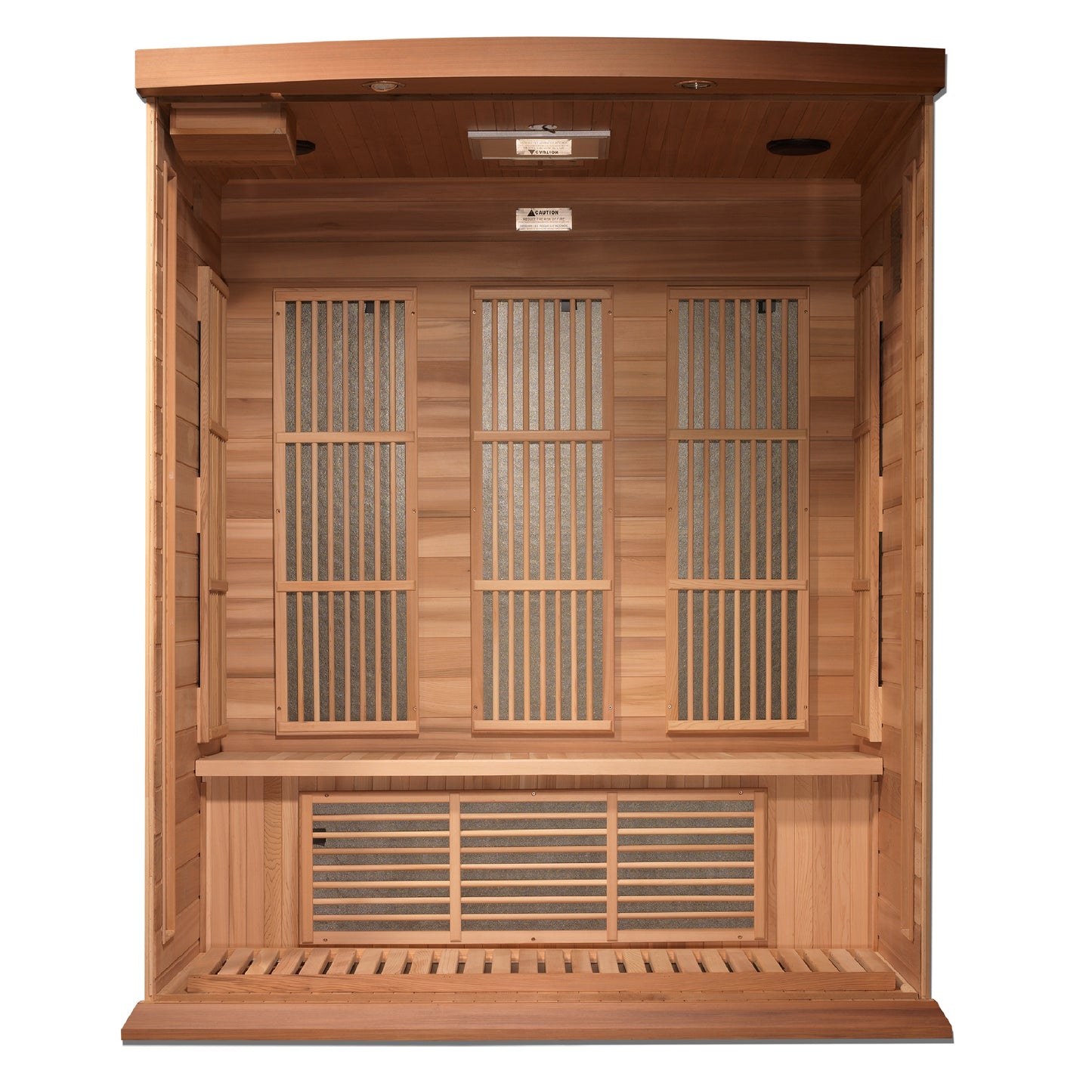 Maxxus 3 Person Indoor Near Zero EMF FAR Infrared Sauna - Canadian Red Cedar