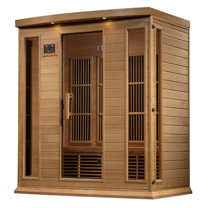 Maxxus 4 Person Indoor Near Zero EMF FAR Infrared Sauna - Canadian Hemlock