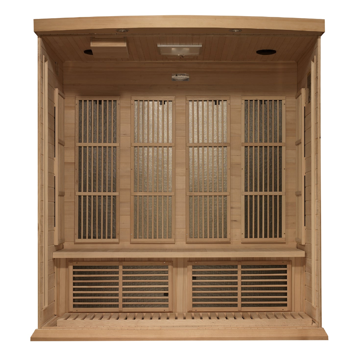 Maxxus 4 Person Indoor Near Zero EMF FAR Infrared Sauna - Canadian Hemlock