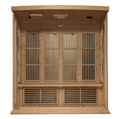 Maxxus 4 Person Indoor Near Zero EMF FAR Infrared Sauna - Canadian Hemlock