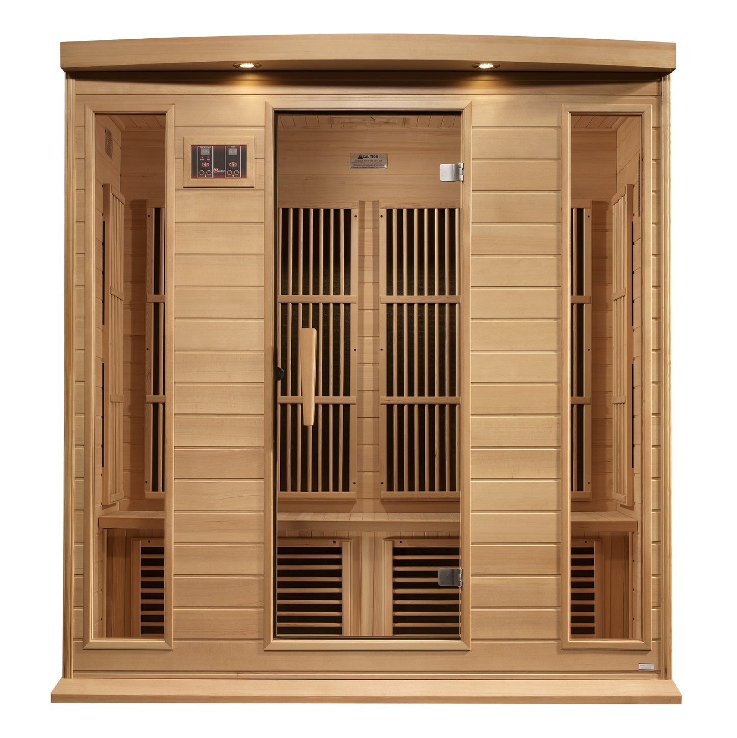 Maxxus 4 Person Indoor Near Zero EMF FAR Infrared Sauna - Canadian Hemlock