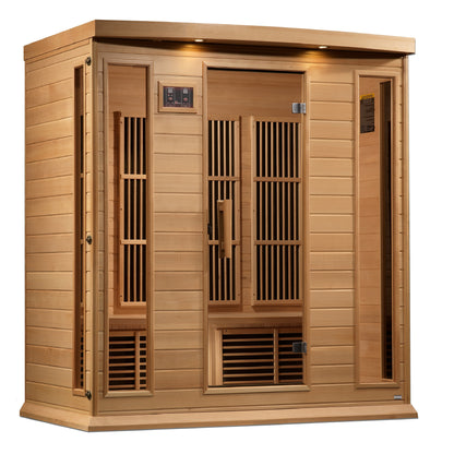 Maxxus 4 Person Indoor Near Zero EMF FAR Infrared Sauna - Canadian Hemlock