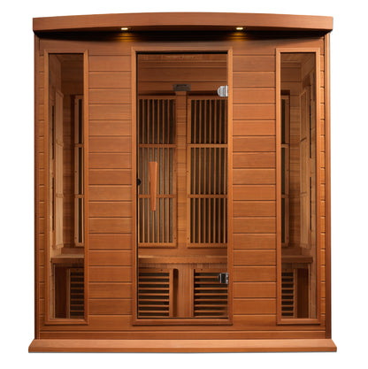 Maxxus 4 Person Indoor Near Zero EMF FAR Infrared Sauna - Canadian Red Cedar