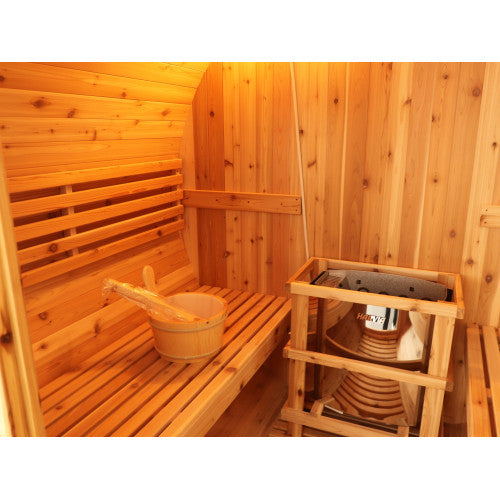 Aurora 2-4 Person Outdoor Traditional Barrel Sauna