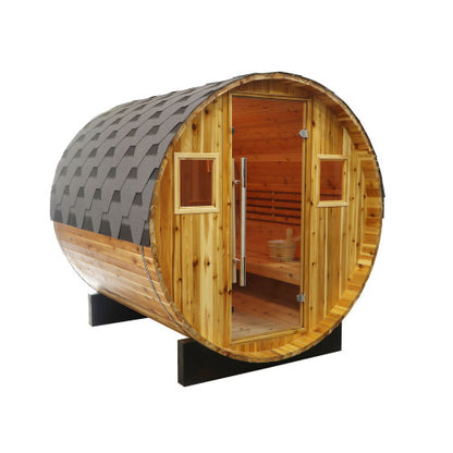 Aurora 2-4 Person Outdoor Traditional Barrel Sauna