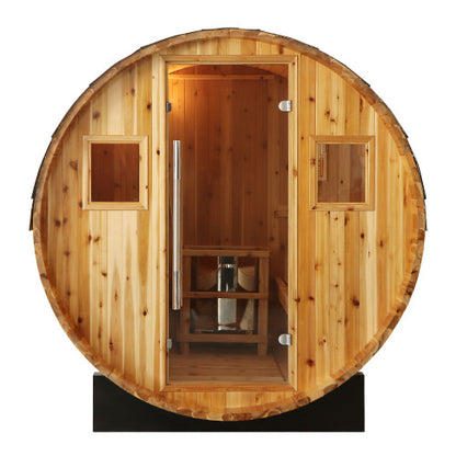 Aurora 2-4 Person Outdoor Traditional Barrel Sauna