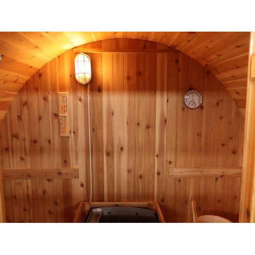 Aurora 2-4 Person Outdoor Traditional Barrel Sauna