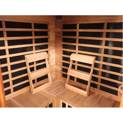 Bristol Bay 4 Person Corner Indoor Infrared Cedar Sauna