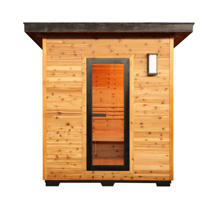 Denali 4 Person Outdoor Contemporary Traditional Sauna