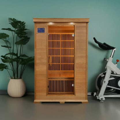 Evansport 2 Person Indoor Infrared Cedar Sauna