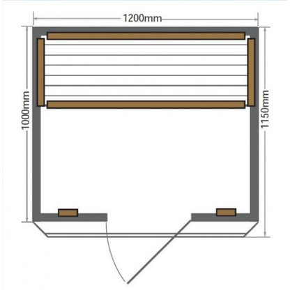 Evansport 2 Person Indoor Infrared Cedar Sauna