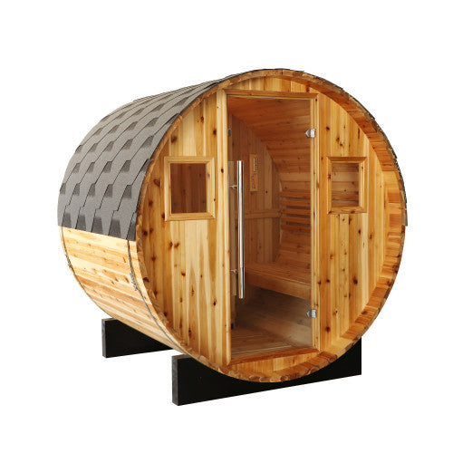 Oasis 2-4 Person Outdoor Traditional Canopy Barrel Sauna