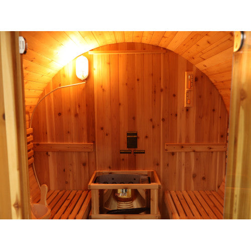 Oasis 2-4 Person Outdoor Traditional Canopy Barrel Sauna