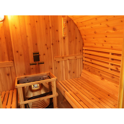 Oasis 2-4 Person Outdoor Traditional Canopy Barrel Sauna