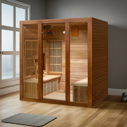 Roslyn 4 Person Indoor Infrared Cedar Sauna