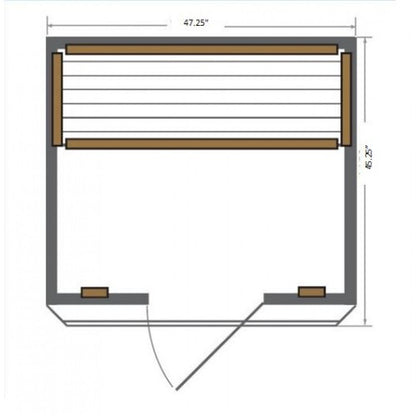 Sierra 2 Person Indoor Infrared Cedar Sauna