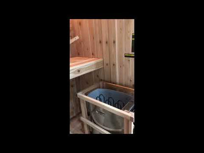 Hampton 3 Person Indoor Traditional Hemlock Sauna With Double Bench