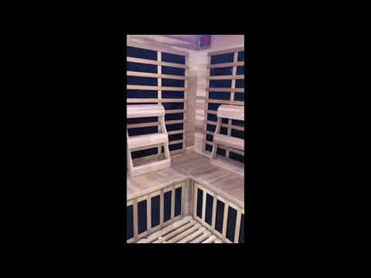 Bristol Bay 4 Person Corner Indoor Infrared Cedar Sauna